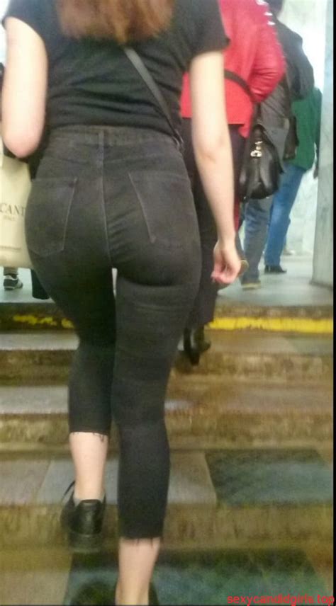 Hot Big Booty In Tight Jeans Girl Walking Up The Stairs Creepshot Sexy Candid Girls
