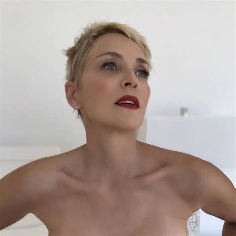 Sharon Stone Poses Topless At Age 61 Video