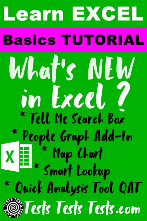 Learn Excel Basics Whats New In Excel Tutorial
