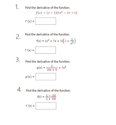 Solved Find The Derivative Of The Function F X X