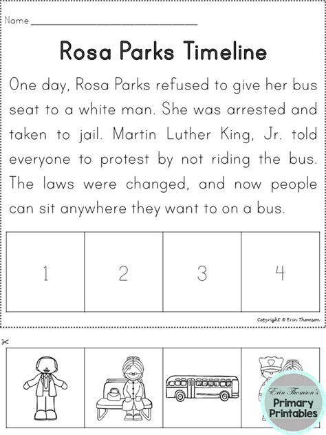 Free Printable Rosa Parks Worksheets