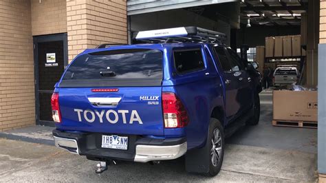 2018 Toyota Hilux Sr5 In Nebula Blue With Uniute Canopy And Tub Liner