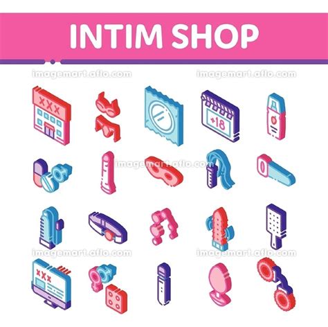 Intim Shop Sex Toys Isometric Icons Set Vectorのイラスト素材 189350551 イメージマート