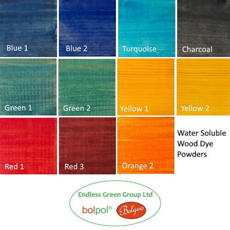 Bolgers Water Soluble Wood Dye Powder Make Your Own Wood Stain 20g