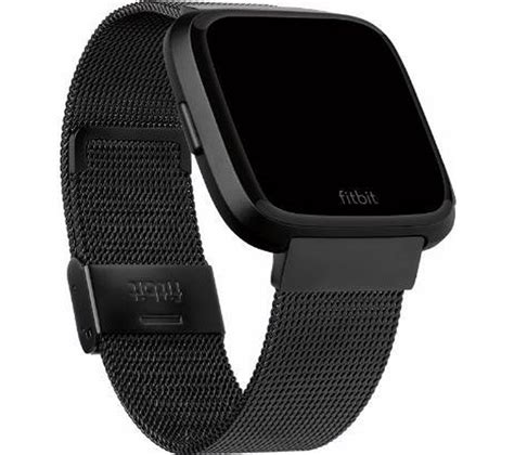 Fitbit Versa Stainless Steel Mesh Band Black Fast Delivery Currysie
