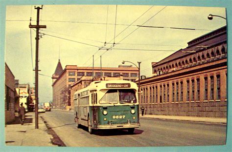 Chicago Transit Authority Trolley Bus 9627 Postcard
