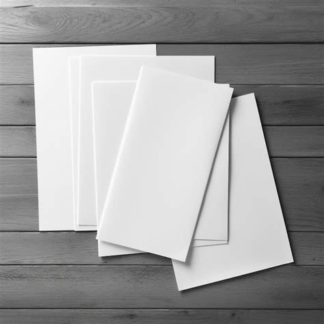Premium Ai Image Blank White Paper Sheet On Wooden Table Background