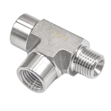 Sanitary Fittings Hfs Male Mnpt 3 Way Tee Stainless R 14 Npt Tee