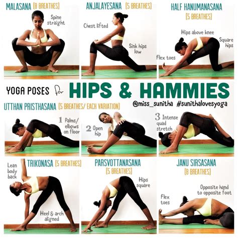 hips and hamstring yoga sequence miss sunitha sunithalovesyoga hamstring yoga yoga