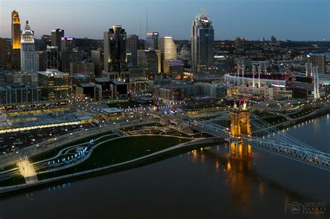 Cincinnati Skyline At Dusk