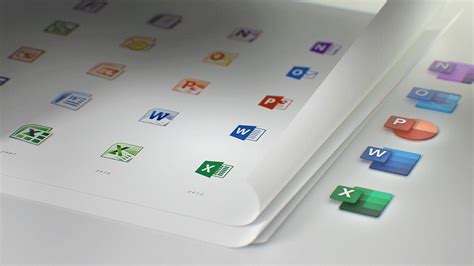 Microsoft Office图标系统，反映简单而强大的品质 普象网