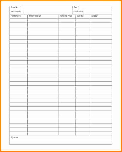 Physical Inventory Count Sheet Templates