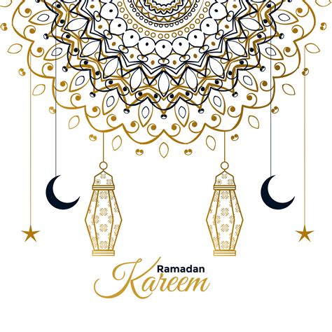 Ramadan Kareem Decorative Beautiful Greeting Download Free Vector Art