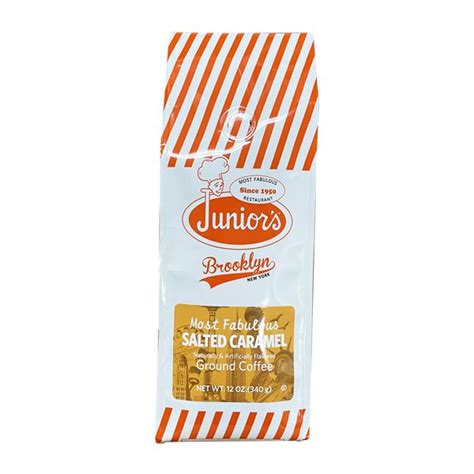 Juniors Most Fabulous Salted Caramel Ground Coffee 12 Oz Bag Koffee