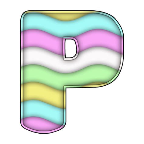 Buchstabe Letter P Lettern Buchstaben Pastell