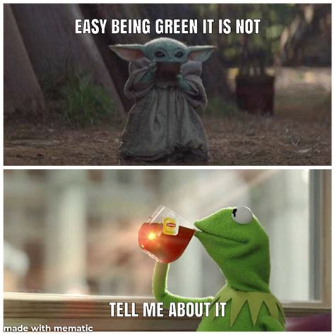 Baby Yoda Kermit Meme Movie Wallpaper