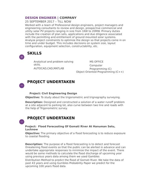 Civil engineer resume example ✓ complete guide ✓ create a perfect resume in 5 minutes using our resume examples & templates. Resume Templates For Civil Engineer Freshers - Download Free