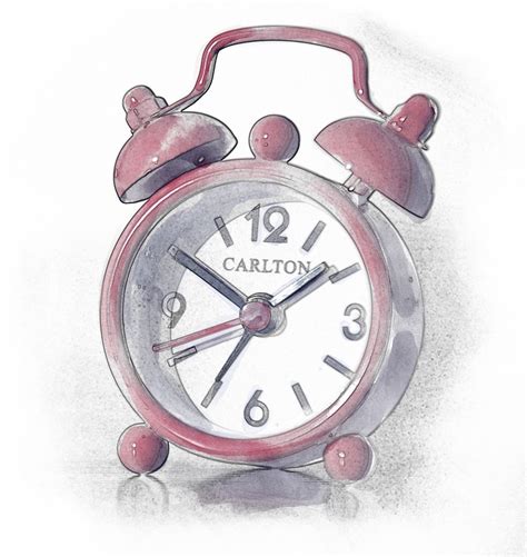 Alarm Clock Watercolor Painting Free Image On Pixabay
