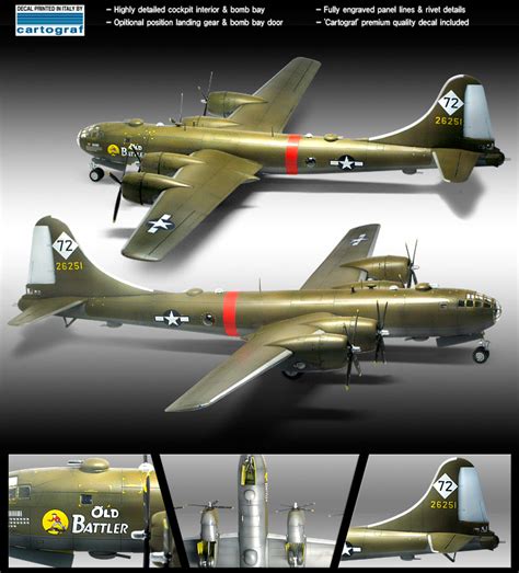 Academy Aircraft 172 Scale Plastic Model Kit Usaaf B 29a Old Battler