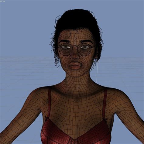 3d Model Photo Realistic Looking Black Female Vr Ar Low Poly Cgtrader