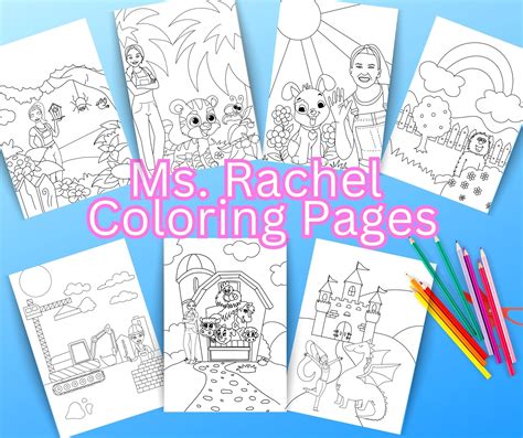 Ms Rachel Coloring Pages Ms Rachel Party Printable Ms Rachel Etsy México