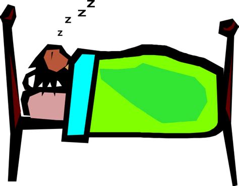 Clipart Sleeping In Bed Dromgbh Top Clipartix