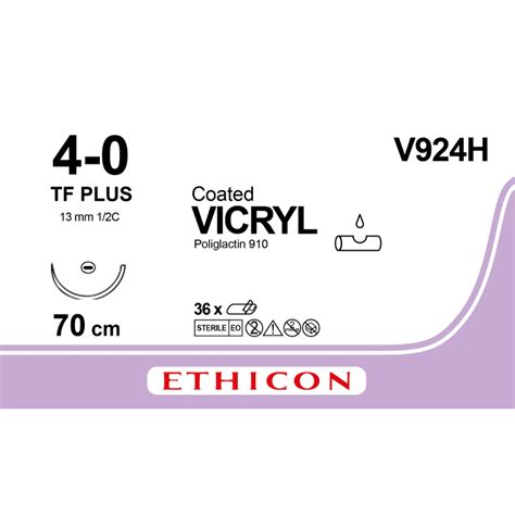 Ethicon Vicryl 4 0 Tf V924h 70 Cm 36 Stk