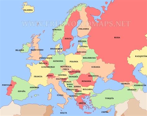 Mapa Político Europa Sopa