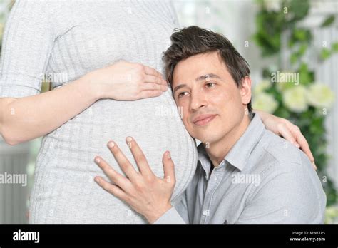 Happy Pregnant Woman With Husband Stock Photo Alamy