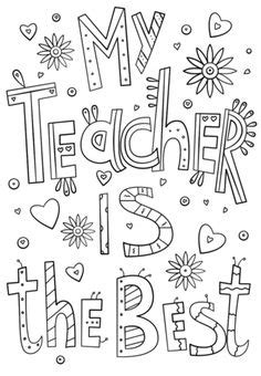 Teacher coloring sheets will make a fun activity for your kids all year round. Teacher Appreciation Week - Coloring Pages | Classroom ...