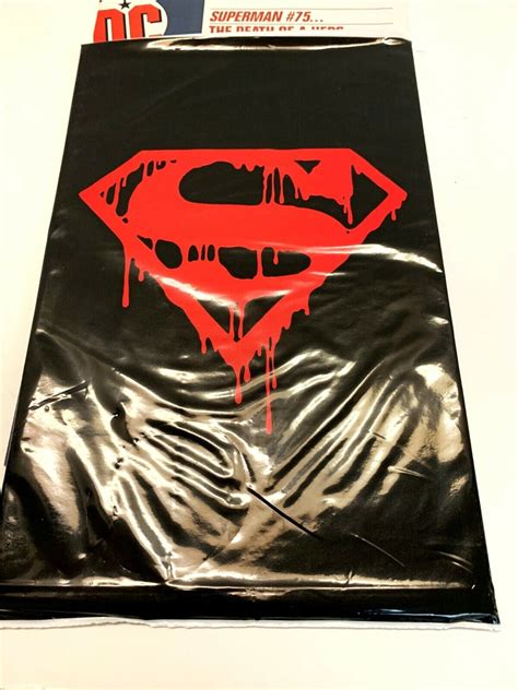 1992 Death Of Superman 75 Dc Comic Sealed Black Bag Memorial Set Never