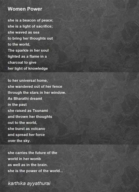 Women Power Women Power Poem By Karthika Ayyathurai