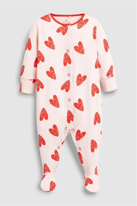 Love Heart Sleepsuit Mths Yrs Baby Girl Clothes Uk Next Girls