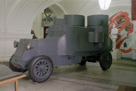 A Russian Austin Armoured Car On Display At The Military Historical