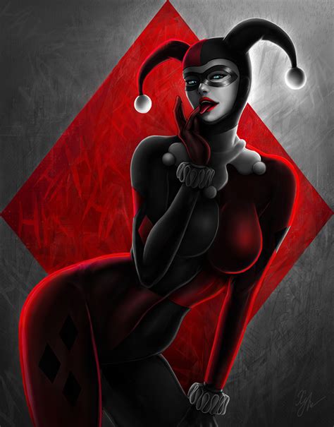 sexy posing harley quinn by ivankhudoy on deviantart