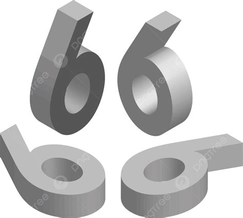 Número Isométrico 6 Seis Sexto Png Infografía Diseño Seis Png Y