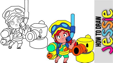 If it makes contact with enemies, it explodes on impact. How To Draw Jessie 😀 Best Brawler 😀 Brawl Stars Animation ...