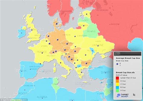 Target Map Releases Map Of Average Breast Sizes Around The World