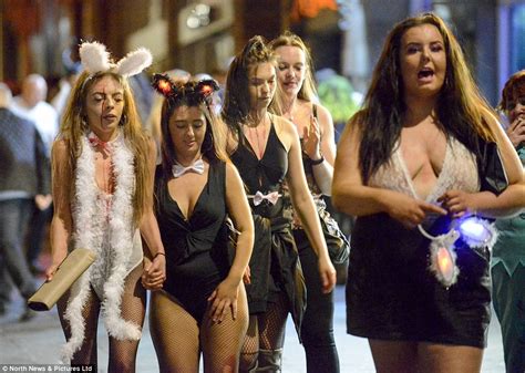 Halloween Revellers Celebrate In Birmingham And Leeds Daily Mail Online