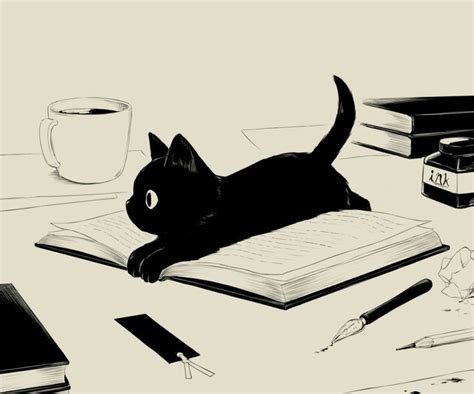 Cute Aesthetic Cat Drawing Arte Con Gatos Dibujos Bonitos Arte