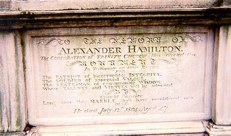 Alexander Hamiltons Grave Site Hamilton Alexander Hamilton