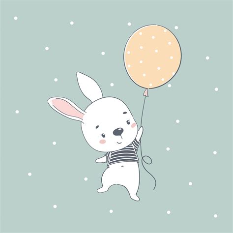 Cute Baby Bunny Cartoon 1213411 Vector Art At Vecteezy