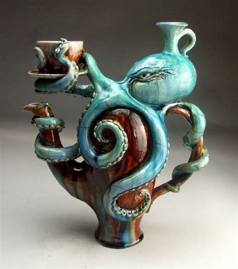 Geek Art Gallery Sculpture Creepy Aquatic Ceramics