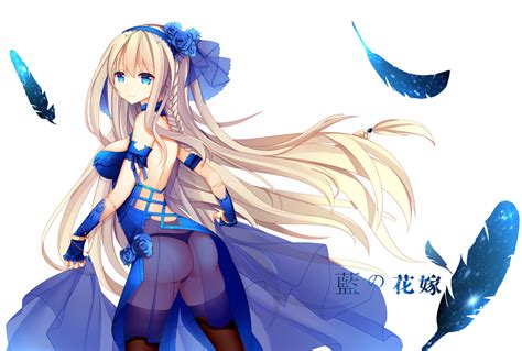 Wallpaper Illustration Blonde Long Hair Anime Girls Blue Eyes