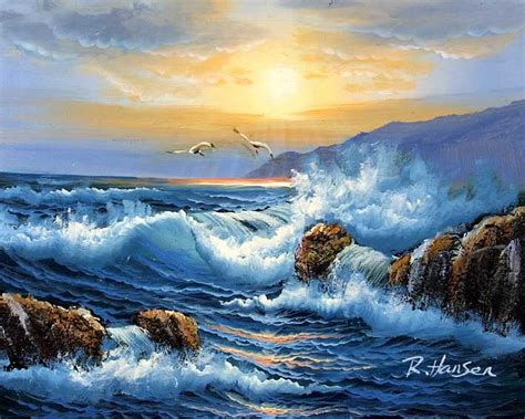 Pin by July Mora on Арт морская тема Seascape paintings Ocean