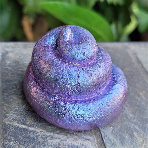 Rainbow Pink Or Purple Bismuth Poop Emoji Sculpture Made By Etsy