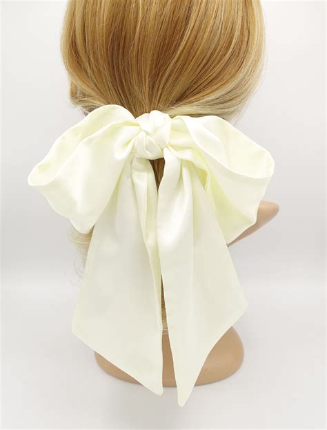 Silk Satin Droopy Hair Bow Big Floppy Bow Luxury Hair Accessory For