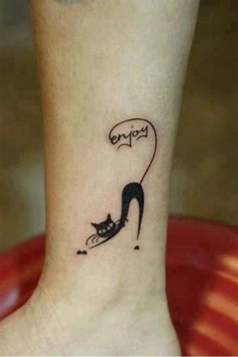 Enjoy Enjoyenjoy Ankle Tattoo For Girl Black Cat Tattoos