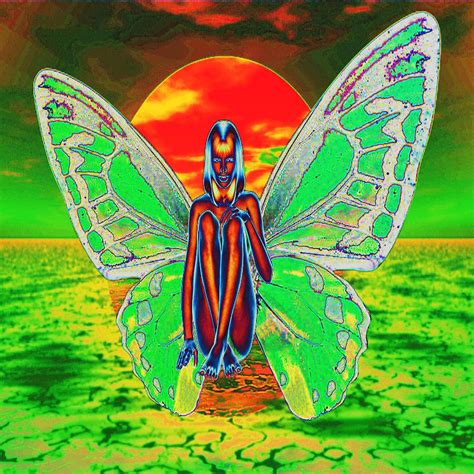 Psychedelic Butterfly Digital Art By Matthew Lacey