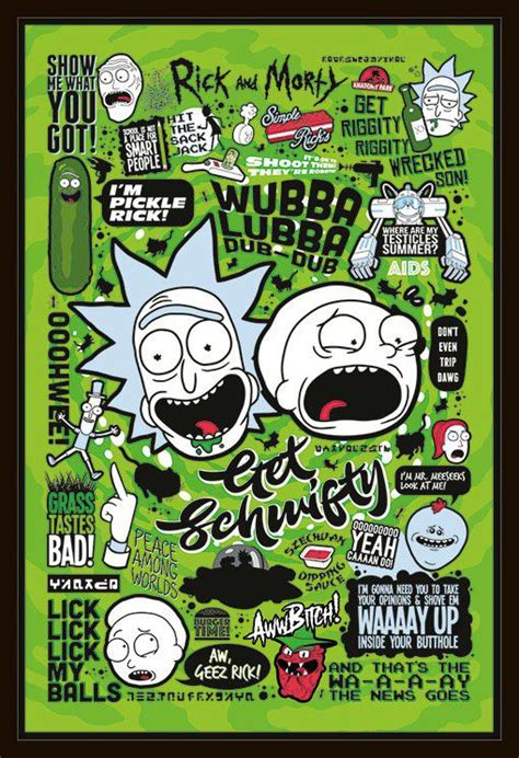 Rick And Morty Quotes Poster With Black Frame Shop Today Get It